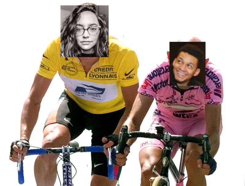 Laura Wagner and Billy Haisley race the Tour de France